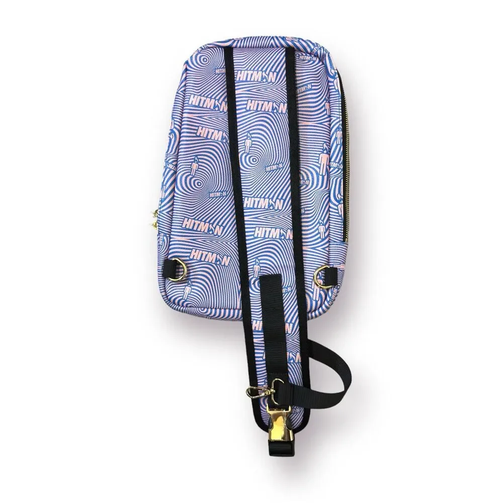 Hitman Money Counter - Pink and Blue Ripple Crossbody Sling‎